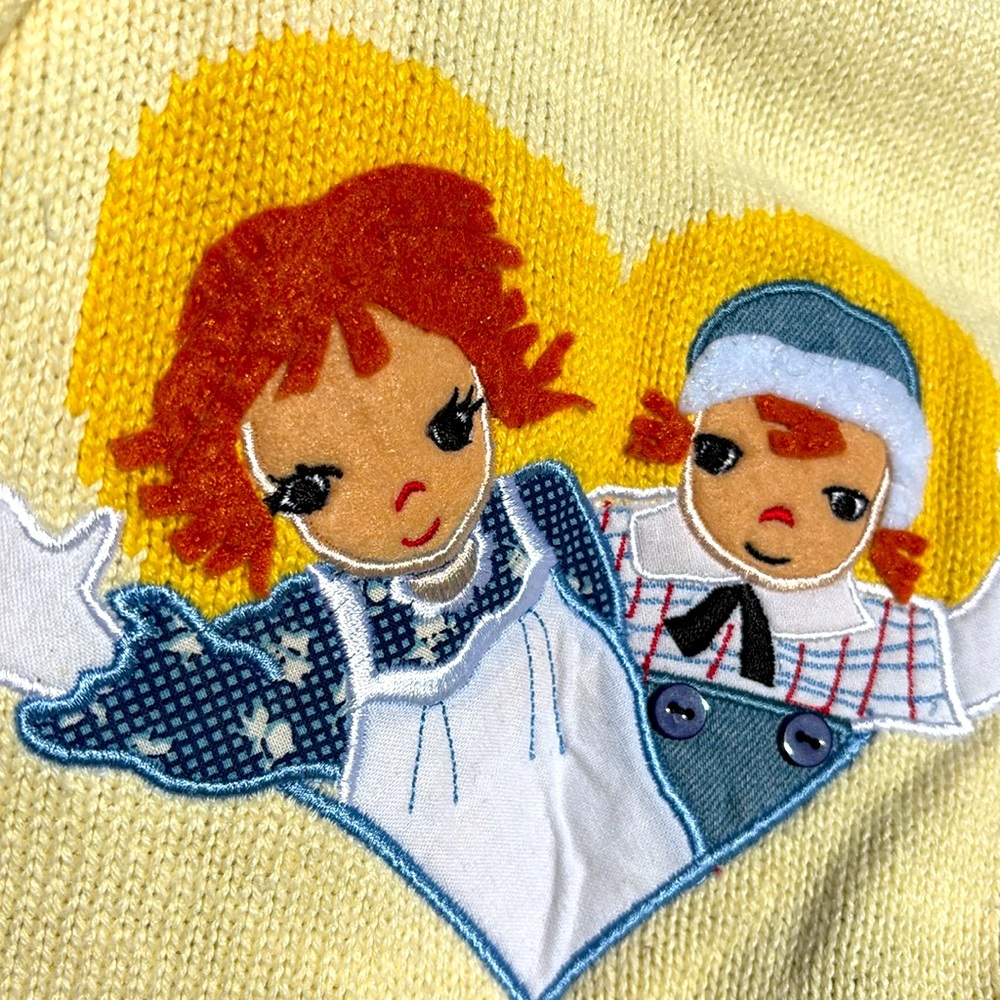 Storybook Knits Raggedy Ann & Andy Sweater sz L unisex - Picture 13 of 13